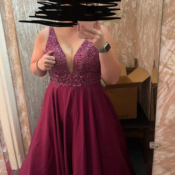 Magenta Prom Dress - Picture 1 of 5